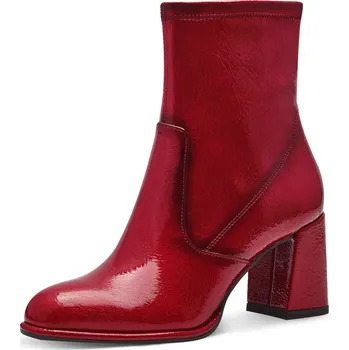 Dámská zimní obuv DÁMSKÉ KOTNÍKOVÉ BOTY TAMARIS 1-25357-41 524 ČERVENÁ Barva: Červená, Velikost: 37