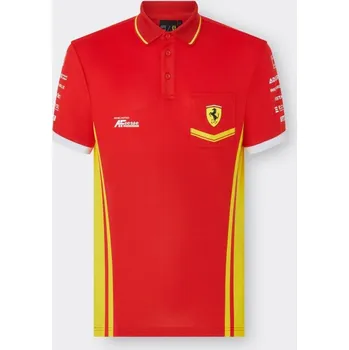 Pánská móda Ferrari Hypercar 499P týmová polokošile Le Mans 2024 červená XXL