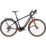 Gravel elektrokolo ROCK MACHINE Gravelride INT e500 Touring Gloss Metallic Navy/Orange/Silver - L 2024