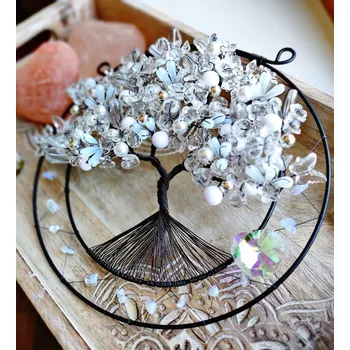 Strom života Křišťálový léčitel 20cm Drátované stromy života