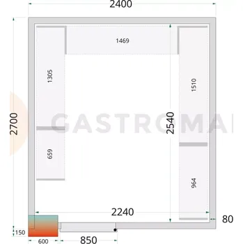 Panely ke stavebnicovým boxům 80 mm | TEFCOLD, CR 240x270x220 WD