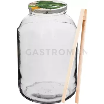 Zavařovací sklenice Zavařovací sklenice Twist-off 4 l s barevným víčkem Ø 100/6 + vidlička nebo kleště | BROWIN, 133404