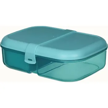 Svačinový box Sistema Krabička na svačinu Ribbon Ocean Bound s vložkou a kelímkem 1,1l Barva: tyrkysová