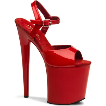 Dámské erotické boty Pleaser Flamingo-809 Red Pat/Red Velikost 41