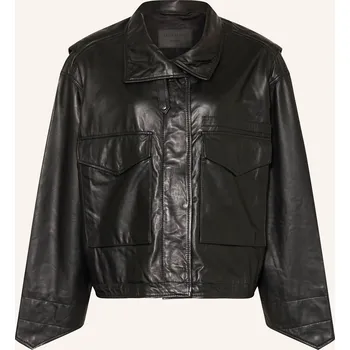 Dámský blejzr Allsaints Dámská Kožená Bunda Clay, černá, 28