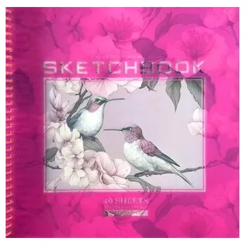 Set školních potřeb Szkicownik 200x200/40K gładki Ptaszki FRESH