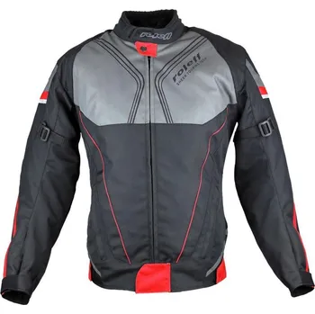 Moto bunda Bunda Irma, dámska (černá/červená/šedá, veľ. S)