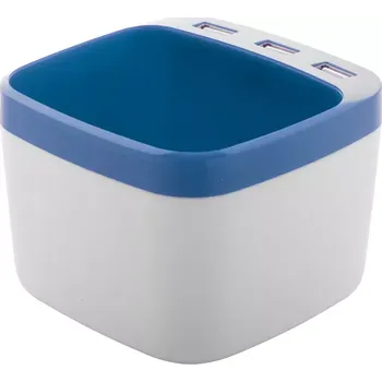 USB hub Warger stojánek na pera s USB hubem - modrá / bílá - AP897007-06