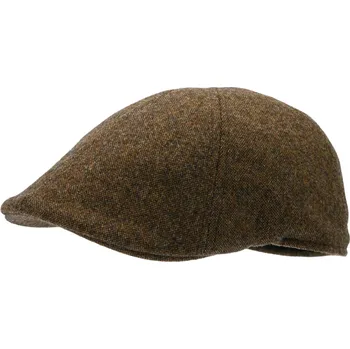 Čepice CTH Ericsson of Sweden Pánská zimní hnědá tvídová vlněná bekovka - Luke Moon Vintage Brown - Ivy Cap Velikost: 59 cm (L)