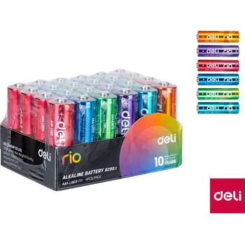 Článková baterie Baterie alkalická AAA mikrotužková LR03 4ks RIO DELI E82903
