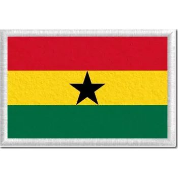 Vlajka Pelisport Ghanská vlajka tištěná nášivka 6 x 4 cm