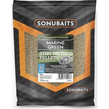 Návnadová surovina SONUBAITS - Stiki method pellets 2mm, 650g, Marine Green