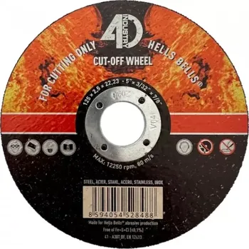 Řezný kotouč Řezný kotouč na kov a nerez 125x3,0x22 HB12530 HELLS BELLS