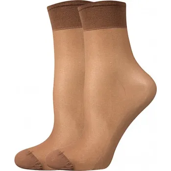 Ponožky dámské silonkové Lady B NYLON socks 20 DEN 2 páry - tmavě hnědé, 35-41