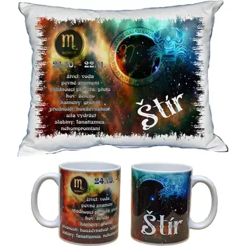 Dekorativní polštářek Znamení Šťír dárkový set (ZNAMENÍ ZVĚROKRUHU)