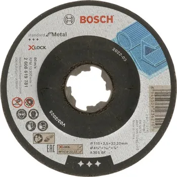 Řezný kotouč BOSCH Řezací kotouč X-LOCK Standard for Metal s prolomeným středem, 115 × 2,5 × 22,23 mm