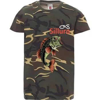 Rybářské oblečení Silluro triko pánské s rybkou - červené Silluro Velikost: XXXL