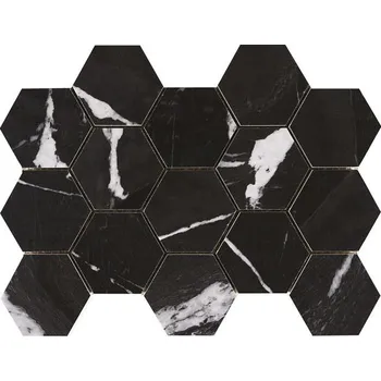 Stavební materiál EBS Lux hexagon 22,5x32,5 iliria nero lesklý 086.297.0215.05150