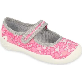Dětská sportovní obuv Dívčí balerínky Befado, růžové srdíčka 114Y476 vel.35