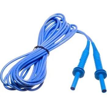 elektrický kabel Sonel 5 m modrý kabel 5 kV (banánové zástrčky)