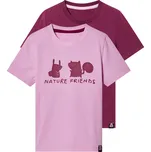 lupilu® Dětské funkční triko, 2 kusy (86/92, růžová / vínově červená)