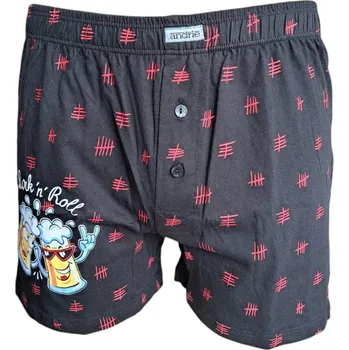 Trenýrky Andrie PS 5850 černé pánské trenýrky Barva: černá, Velikost: M