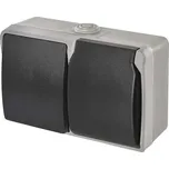 Zásuvka s vypínačem č. 6 na povrch EMOS IP44 s víčkem