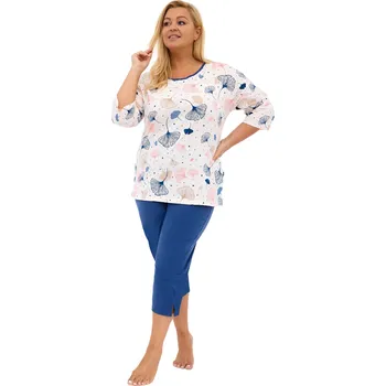 Dámské pyžamo Dámské pyžamo CORNETTE 147/390 SELENA PLUS ecru 4XL 0