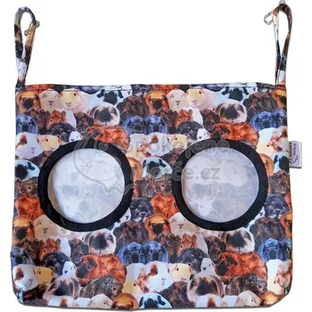 Pro hlodavce SpokojenéMorče.cz Látkový seník "SpokojenéMorče" (Barva: morčata mix)