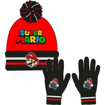 Čepice SET 10 KS ČEPICE A RUKAVICE SUPER MARIO, 5x52,5x54
