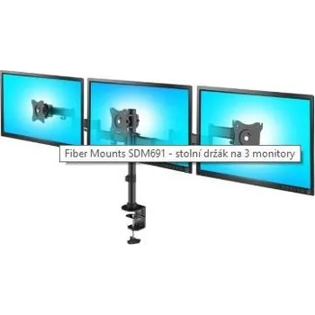 Televizní držák Fiber Mounts SDM691 - stolní držák na 3 monitory