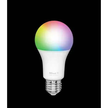 Venkovní osvětlení Trust Smart WiFi LED Bulb E27 White & Colour – chytrá LED žárovka