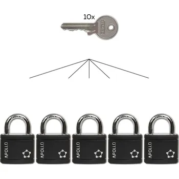 Visací zámek RV.APOLLO.35.SET5.CRN sada visacích zámků