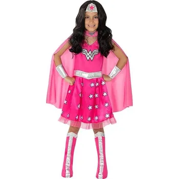 Funiglobal - Růžový kostým Wonder Woman pro dívky - 7-9 years