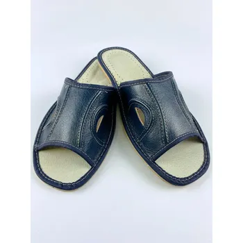 Pánské pantofle Pánské kožené papuče Model 2C, VELIKOST 46