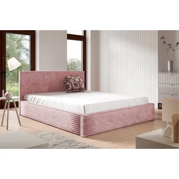 Postel Eka Čalouněná postel STRIPS 140x200 cm Úložný prostor: S kovovým rámem úložného prostoru, Barva látky Tilia: Tilia 62