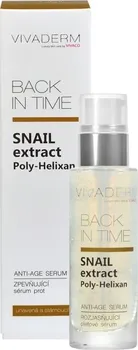 Pleťové sérum Vivaco Vivaderm Back In Time Snail Extract rozjasňující sérum s BIO hlemýždím extraktem 30 ml