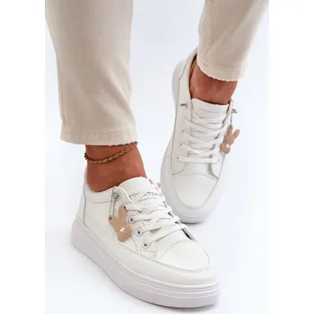 Dámské tenisky Tenisky Dámské Sportovní Na Platformě S Ozdobou VINCEZA 13613 Barva: Bílá, Velikost: 36