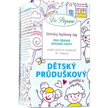 Čaj Dětský průduškový, dětský bylinný čaj, 30 g (Dětský čaj pro zdravé dýchací cesty (krabička pro děti na dokreslení).)