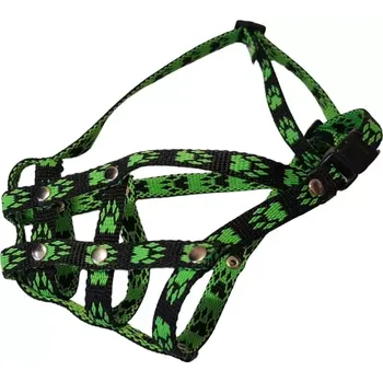 Náhubek pro psa Palkar nylonový náhubek pro Mopse vel. 1 černo-zelená