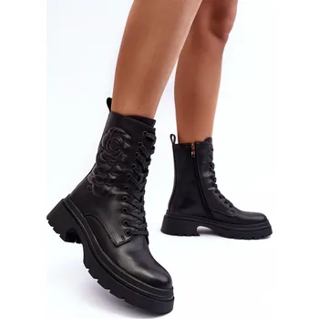 Dámská obuv Ocieplané Kožené Workery Botky SBarski MR870-25 Barva: Černá, Velikost: 41