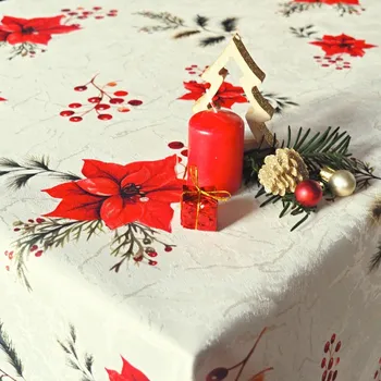 ubrus Vánoční ubrusy - Štědrovečerní květy 100x140