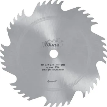 Pilový kotouč Pilový kotouč na dřevo 550x3,0x30 5333 - 40KV25° HANIBAL