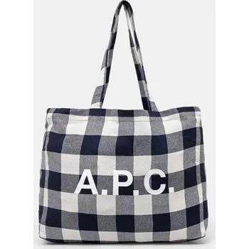 Kabelka A.P.C. Shopping Diane tmavomodrá barva, COGZX-M61443, ONE SIZE, 59X