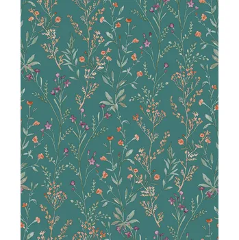 Tapeta Vliesová tapeta na zeď, tyrkysová, květiny, PH3209, Perfect Harmony, Grandeco