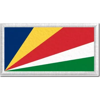 Vlajka Pelisport Seychelská vlajka tištěná nášivka 6 x 3 cm
