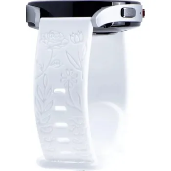 Příslušenství k chytrým hodinkám eses Silikonový řemínek - Květinový bílý, 18 mm