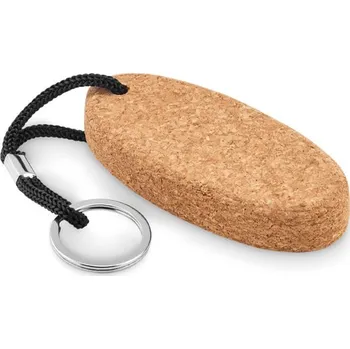 Plovoucí korková klíčenka Boat, černá