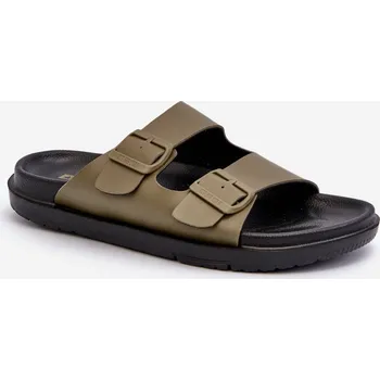 Pánské mokasíny Lehké Pánské Sandály S Sponami Big Star NN174593 Barva: Zelená, Velikost: 43