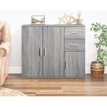 Příborník do zásuvky vidaXL Příborník šedý sonoma 91 x 29,5 x 75 cm kompozitní dřevo